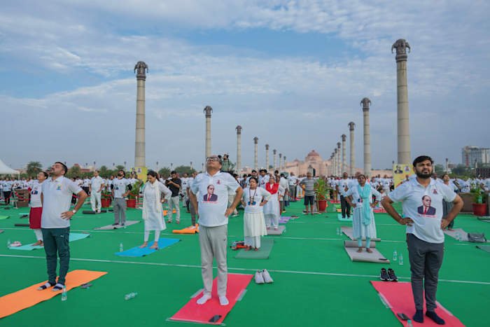 Indians Unite in Yoga on International Day of Yoga 2024